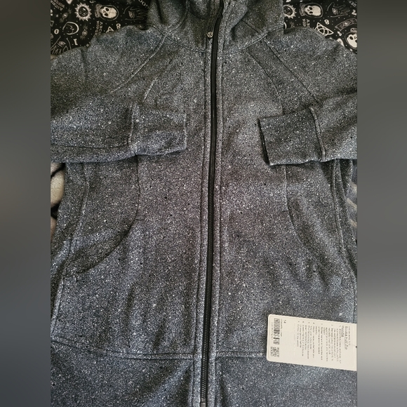Lululemon scuba hoodie rare  speckled black, size 14. NWT. - Picture 11 of 12